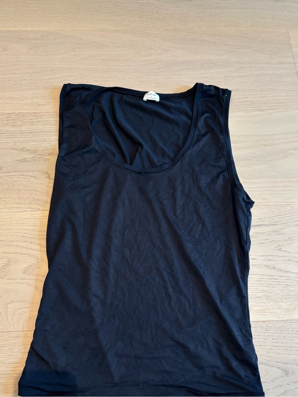 Aritzia Soft Black Scoop Neck Tank Top